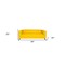 Homeroots 84" Yellow Faux Leather Sofa With Black Legs 530489 - alternate 3