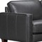 Homeroots Black Leather L Shaped Three Piece Corner Sectional 548958 - alternate 5