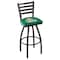 Holland Bar Stool Co 36" Blk Wrinkle Northern Michigan Swivel Bar Stool, Ladder Back L01436NorMic - alternate 1