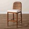 Bali & Pari Nadim Modern Bohemian Seagrass and Acacia Wood Counter Stool 242-13488-ZORO - alternate 5