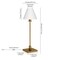 Homeroots 28" Brass Metal Candlestick Table Lamp With White Cone Shade 546097 - alternate 3