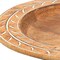 Homeroots 13" Brown Solid Wood Laurel Handmade Round Charger Plate 633185 - alternate 2