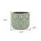 Homeroots 7in Green Geometric Ceramic Indoor Outdoor Round Pot Planter 487455 - alternate 2