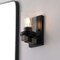 Jonathan Y Bungalow 4.5" 1-Light Iron/Seeded Glass Rustic Farmhouse LED Vanity Light, Black/Gray Oak Wood Finish JYL7507B - alternate 4