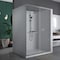 Fab Glass And Mirror Bypass Sliding Glass Shower Door Sorrento Lux Series - Chrome Finish Semi-Frameless Adjustable SHSOL48X70CH - alternate 5