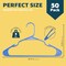 Lifemaster Heavy-Duty Plastic Clothes Hangers, Non-Slip Shoulder Grooves, Space-Saving, Blue, 50PK LMPLCBLU50 - alternate 3