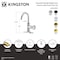 Kingston Brass One-Handle Single-Hole Bathroom Faucet with Deck Plate and Push Pop-Up Drain, Polished Chrome KSD2211RNX - alternate 2