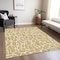 Homeroots 9' X 12' Gold And Ivory Geometric Washable Indoor Outdoor Area Rug 599284 - alternate 4