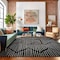 World Rug Gallery Boho Stripe Design Area Rug 5 ft x 7 ft Black 3019BLACK5X7 - alternate 5