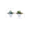 Monarch Specialties Artificial Plant, 7-in. Tall, Succulent, Table, White Metal Pots, Contemporary, Modern, 2PK I 9361 - alternate 2