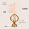 Jonathan Y Sebastian 28.5" Metal Trellis LED Table Lamp, Gold Leaf JYL3025A - alternate 3