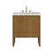 James Martin Vanities Hudson 30" Single Vanity, Honey Oak w/ 3 CM Carrara Marble Top 435-V30-HNO-3CAR - alternate 1
