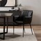 Homeroots Black Faux Leather and Steel Dining Arm Chair 719108 - alternate 3