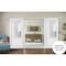 Sartodoors Sliding Double Barn Doors with Hardware, Lucia 22 White Silk with Frosted Opaque Glass, 13FT Rail LUCIA22DB-S-BEM-60 x 96 (2* 30x96)-Frosted Glass - alternate 3