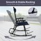 Lavish Home Folding Outdoor Rocking Chair Zero Gravity Chair Adjustable Pillow Ergonomic Foldable Lounger 80-OUTD-RC-1 - alternate 3