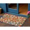 Homeroots 3' X 4' Navy Blue Beige Green Orange And Red Trellis Indoor Outdoor Area Rug 546790 - alternate 3