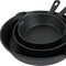 Homeroots Set of Three Black Cast Iron Frying Pans 666727 - alternate 3