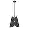 Z-Lite Salone 1 Light Pendant, Matte Black/Matte Black Outer, Gold Inner, 13 In W x 13.75 In H 1951P11-MB - alternate 4