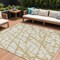 Homeroots 8' X 10' Gold And Ivory Abstract Washable Indoor Outdoor Area Rug 614350 - alternate 1