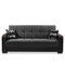 Homeroots 87" Dark Gray And Black Chenille And Faux Leather Sleeper Sofa And Toss Pillows With Brown Legs 607177 - alternate 3