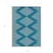 Homeroots 5' X 8' Teal Blue And Ivory Geometric Washable Indoor Outdoor Area Rug 598623 - alternate 4