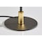 Homeroots 20" Black and Gold Metal Two Light Candlestick LED Table Lamp With Brass Cone Shade 524637 - alternate 5