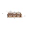 Homeroots 6 Mouth Blown Crystal Jam Set With 3 Glass Jars And Spoons On A Wood Stand 375725 - alternate 3