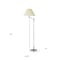 Homeroots 59" Nickel Swing Arm Floor Lamp With Beige Fabric Empire Shade 526331 - alternate 4