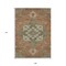 Homeroots 9' X 12' Rust Green And Brown Oriental Washable Indoor Outdoor Area Rug 600190 - alternate 3