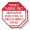 Signmission Private Parking Only Unauthorized V, 10 inch X 10 inch, Aluminum Metal Signs, 2PK OC-A-2PACK-10-173 - alternate 1