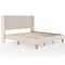 Martha Stewart Maisie King Upholstered Platform Bed, Wingback Headboard and Cushioned Siderails TW-3WDB0032-K-BG-MS - alternate 4