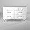 Homeroots 56" White Solid Wood Seven Drawer Double Dresser 524146 - alternate 4