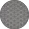 Homeroots 8' Dark Gray And Light Gray Round Geometric Indoor Outdoor Area Rug 550690 - alternate 1