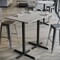 Flash Furniture 48" x 30" Tabletop, Gray Faux Concrete, Seamless Surface Technology, 22x30 Black Bar Height X-Bases ST-REC3048-CMGY-T2230B-GG - alternate 3