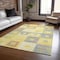 Homeroots 3' X 5' Yellow Blue And Terra Cotta Geometric Washable Indoor Outdoor Area Rug 605055 - alternate 2