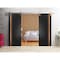 Sartodoors Sturdy Double Barn Door with Hardware Planum 1010 Black Solid Core Modern Interior PLANUM1010DB-S-BLK-36 x 80 (2* 18x80) - alternate 3