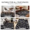 World Rug Gallery Abstract Marble Shag Area Rug 2 ft x 3 ft Anthracite WR125ANTHRACITE2X3 - alternate 5