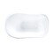 Kingston Brass 51" Cast Iron D-Shaped Single Slipper Pedestal Tub, No Faucet Drillings, White VCTND513029 - alternate 4
