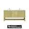 James Martin Vanities Marigot 72 in. Double Vanity, Sunwashed Oak w/ 3 CM Victorian Silver Silestone Top D404-V72-SWO-FVSL - alternate 1