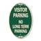 Signmission Reserved Parking Sign Visitor Parking No Long, 12 In X 18 In Architectural, Heavy Gauge Aluminum A-OV-G-1218-23022 - alternate 1