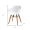 Homeroots Set Of Four White And Brown Heavy Duty Plastic And Wood Juvenile Side Chairs, 4PK 554664 - alternate 3