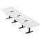 Skutchi Designs 16ft Conference Table W/ Power Unit | 16 Person Modular Arc Rectangle Meeting Table | Harmony Series HAR-AREC-48X192-T.BK-WA7976-EBLK - alternate 1