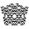 Homeroots 12" X 12" Black and White Floral Peel and Stick Removable Tiles 555889 - alternate 2