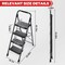 Wrightmaster 4.1 ft. Metal Folding Step Ladder, 9 ft. Reach, with Safety Lock Design 800 lbs. Load Capacity ZOR-WK27-4-DF - alternate 2