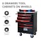 Wrightmaster 22 in. W x 13.6 in. D 6-Drawer Metal Roller Cabinet Tool Chest in Black ZR-245253 - alternate 4