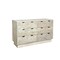 Homeroots 57" Gray Carved Geometric Solid Wood Six Drawer Dresser 661222 - alternate 4