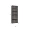 Homeroots 71" Gray Wood Adjustable Five Tier Bookcase 355726 - alternate 4