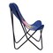 Homeroots 26" Blue And Black Tropical Butterfly Chair 556462 - alternate 5