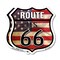 Signmission Route Us 66 Flag, 18 inch X 18 inch, Plastic Sign, 2PK SHI-P-2PACK-18-483 - alternate 1