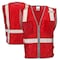 Dome75 Hi-Vis Safety Vest LG/XL Class Non-ANSI/Enhanced Visibility , Zipper 2 Pockets, 1 Mic Tab DV1281 - alternate 1